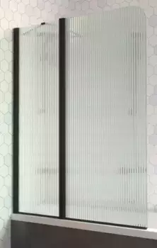 Шторка на ванну стеклянная «Vegas Glass» E2V Lux ST 115/150 Moru/чёрная матовая левая
