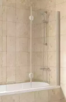 Шторка на ванну стеклянная «Vegas Glass» E2V Lux 120/150 прозрачная/хром матовый правая