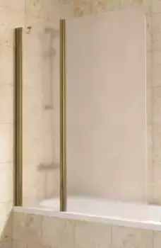 Шторка на ванну стеклянная «Vegas Glass» E2V Lux ST 115/150 сатин/бронза левая