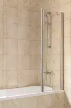 Шторка на ванну стеклянная «Vegas Glass» E2V Lux ST 125/150 Crystal vision/хром глянцевый правая