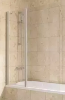 Шторка на ванну стеклянная «Vegas Glass» E2V Lux ST 125/150 прозрачная/хром матовый левая