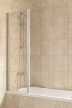 Шторка на ванну стеклянная «Vegas Glass» E2V Lux ST 125/150 Crystal vision/хром матовый левая