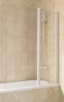 Шторка на ванну стеклянная «Vegas Glass» E2V Lux ST 115/150 прозрачная/белая правая