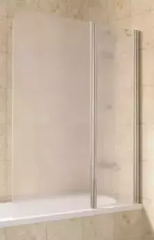Шторка на ванну стеклянная «Vegas Glass» E2V Lux ST 125/150 сатин/хром глянцевый правая