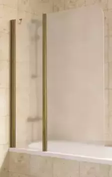 Шторка на ванну стеклянная «Vegas Glass» E2V Lux ST 125/150 сатин/бронза левая