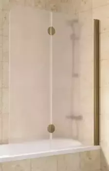 Шторка на ванну стеклянная «Vegas Glass» E2V Lux 120/150 сатин/бронза правая