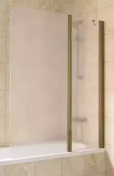 Шторка на ванну стеклянная «Vegas Glass» E2V Lux ST 125/150 сатин/бронза правая