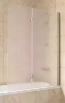 Шторка на ванну стеклянная «Vegas Glass» E2V Lux 120/150 сатин/хром глянцевый правая