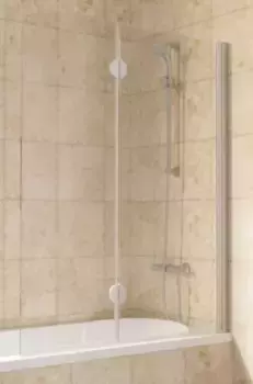 Шторка на ванну стеклянная «Vegas Glass» E2V Lux 120/150 Crystal vision/хром матовый правая