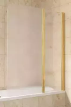 Шторка на ванну стеклянная «Vegas Glass» E2V Lux ST 115/150 сатин/золото глянцевое правая