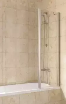 Шторка на ванну стеклянная «Vegas Glass» E2V Lux ST 125/150 прозрачная/хром глянцевый правая