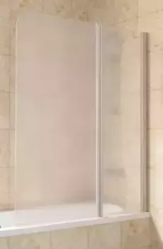 Шторка на ванну стеклянная «Vegas Glass» E2V Lux ST 125/150 сатин/хром матовый правая