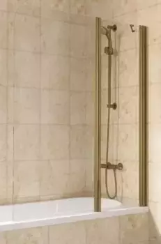 Шторка на ванну стеклянная «Vegas Glass» E2V Lux ST 125/150 прозрачная/бронза правая