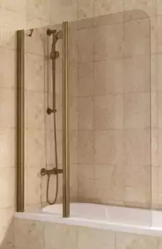 Шторка на ванну стеклянная «Vegas Glass» E2V Lux ST 125/150 бронза/бронза левая