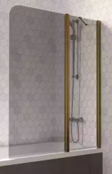 Шторка на ванну стеклянная «Vegas Glass» E2V Lux ST 125/150 графит/бронза правая