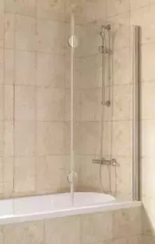 Шторка на ванну стеклянная «Vegas Glass» E2V Lux 120/150 прозрачная/хром глянцевый правая