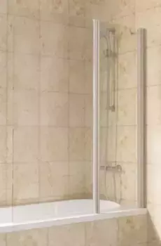 Шторка на ванну стеклянная «Vegas Glass» E2V Lux ST 125/150 прозрачная/хром матовый правая