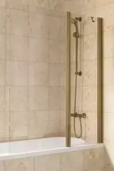 Шторка на ванну стеклянная «Vegas Glass» E2V Lux ST 125/150 Crystal vision/бронза правая