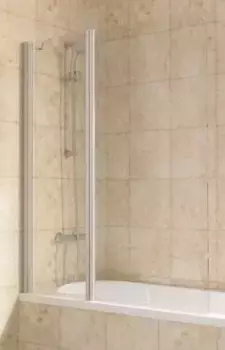 Шторка на ванну стеклянная «Vegas Glass» E2V Lux ST 115/150 прозрачная/хром матовый левая