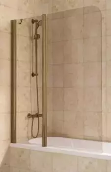 Шторка на ванну стеклянная «Vegas Glass» E2V Lux ST 115/150 бронза/бронза левая