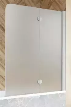 Шторка на ванну стеклянная «Vegas Glass» E2V Novo 120/139 сатин/хром матовый правая