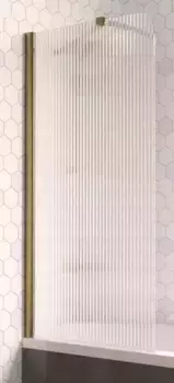 Шторка на ванну стеклянная «Vegas Glass» EV Lux ST 76/150 Moru/бронза глянцевая левая