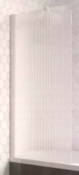 Шторка на ванну стеклянная «Vegas Glass» EV Lux ST 76/150 Moru/белая левая
