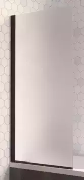 Шторка на ванну стеклянная «Vegas Glass» Ev Lux 75/150 сатин/чёрная матовая левая