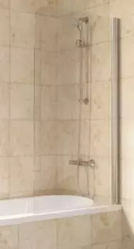 Шторка на ванну стеклянная «Vegas Glass» Ev Lux 75/150 прозрачная/хром глянцевый правая