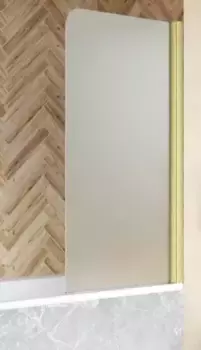 Шторка на ванну стеклянная «Vegas Glass» Ev Novo 76/139 сатин/золото матовое правая