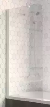 Шторка на ванну стеклянная «Vegas Glass» EV Lux ST 76/150 Crystal vision/белая левая