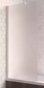 Шторка на ванну стеклянная «Vegas Glass» EV Lux ST 76/150 сатин/белая левая
