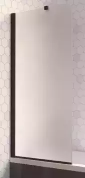 Шторка на ванну стеклянная «Vegas Glass» EV Lux ST 76/150 сатин/чёрная матовая левая