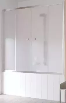 Шторка на ванну стеклянная «Vegas Glass» Z2V Tur Novo 160/140 сатин/хром универсальная