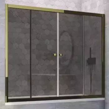 Шторка на ванну стеклянная «Vegas Glass» Z2V Tur Novo 185/140 графит/бронза