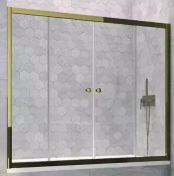 Шторка на ванну стеклянная «Vegas Glass» Z2V Tur Novo 155/140 прозрачная/бронза