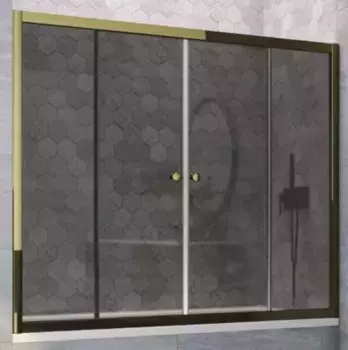 Шторка на ванну стеклянная «Vegas Glass» Z2V Tur Novo 155/140 графит/бронза