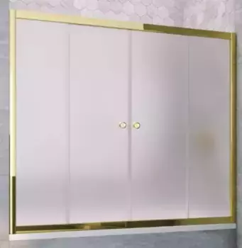 Шторка на ванну стеклянная «Vegas Glass» Z2V Tur Novo 155/140 сатин/золото глянцевое
