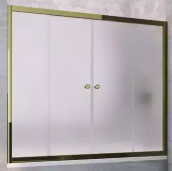 Шторка на ванну стеклянная «Vegas Glass» Z2V Tur Novo 165/140 сатин/бронза