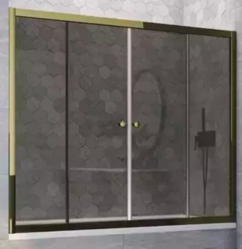 Шторка на ванну стеклянная «Vegas Glass» Z2V Tur Novo 175/140 графит/бронза