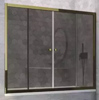 Шторка на ванну стеклянная «Vegas Glass» Z2V Tur Novo 165/140 графит/бронза