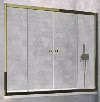 Шторка на ванну стеклянная «Vegas Glass» Z2V Tur Novo 175/140 Crystal vision/бронза