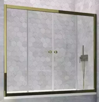 Шторка на ванну стеклянная «Vegas Glass» Z2V Tur Novo 165/140 Crystal vision/бронза