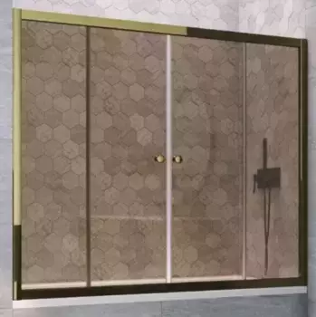 Шторка на ванну стеклянная «Vegas Glass» Z2V Tur Novo 175/140 бронза/бронза