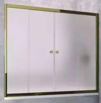 Шторка на ванну стеклянная «Vegas Glass» Z2V Tur Novo 175/140 сатин/бронза