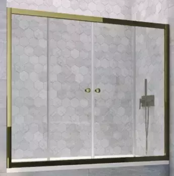 Шторка на ванну стеклянная «Vegas Glass» Z2V Tur Novo 190/140 прозрачная/бронза