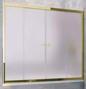 Шторка на ванну стеклянная «Vegas Glass» Z2V Tur Novo 185/140 сатин/золото глянцевое