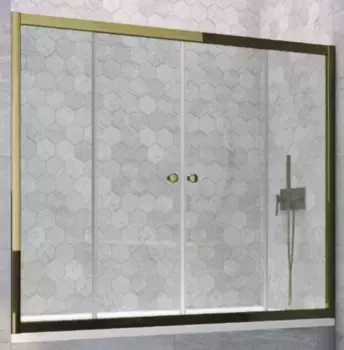 Шторка на ванну стеклянная «Vegas Glass» Z2V Tur Novo 195/140 прозрачная/бронза