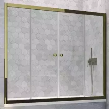 Шторка на ванну стеклянная «Vegas Glass» Z2V Tur Novo 200/140 Crystal vision/бронза