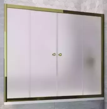 Шторка на ванну стеклянная «Vegas Glass» Z2V Tur Novo 190/140 сатин/бронза